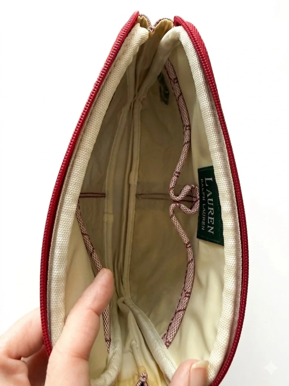 Vintage Lauren Ralph Lauren Monogram Cosmetic Bag